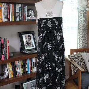 Twelfth Street Cynthia Vincent Silk &Leather Dress